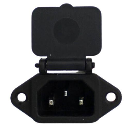 IEC SCREW MOUNT MALE CONNECTER WITH SPRING PLASTIC